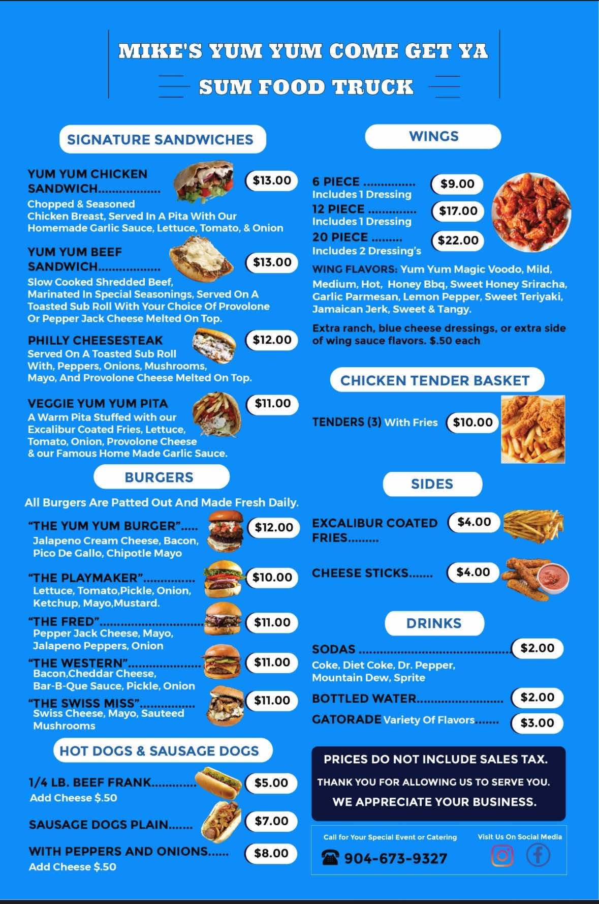 Menu for Mike's Yum Yum Come Get Ya Sum